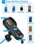 Whale Fall 360° Rotatable Bike Phone Holder, Waterproof Bike Phone Mount for Handlebar Bag, Accessories for Phones