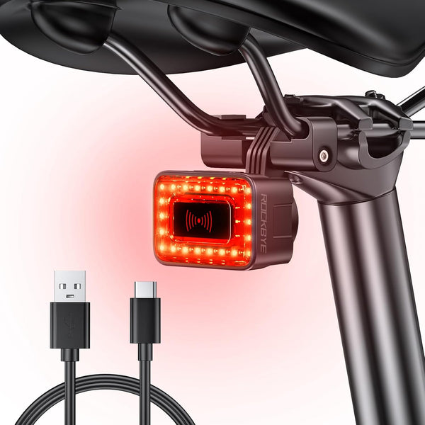 Onvian Smart Bike Radar Tail Light, USB Rechargeable Rear View Light, IPX64 Waterproof for Night Riding