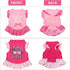 2 Pieces Dog Dresses for Cute Girl Dogs, Summer Clothes Apparel for Cats (OMG and Angel, Small)