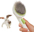 Cat Brush Dog Brush with Release Button for Shedding, Self Cleaning Cat