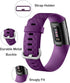 Hamile Bands for Fitbit Charge 4 / Charge 3 / Charge 3 SE - Waterproof Replacement Watch Strap for Women Men, Small