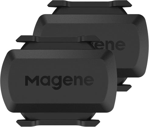 Magene Outdoor/Indoor Speed/Cadence Sensor for Cycling, Wireless Bluetooth/Ant+ Bike Computer for Road and Spinning
