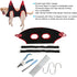 plplaaoo Dog Grooming Hammock, Breathable Thickened Pet Harness with Nail Clipper & Comb for Cats, Red