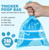 240 Count Joyeux Ocean Scent Dog Poop Bags Rolls,with Dispenser,Leak-Proof Large Doggie,Extra Thick Poop Bag