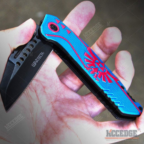 KCCEDGE EDC Pocket Knife, Razor Sharp Edge Folding Knife for Camping Gear Survival Kit, Blue