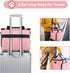 6 Set Dog Travel Bag, Large Pet Travel Kit with 2 Food Containers, 1 Organizer, 2 Collapsible Bowls, Pink Dog Mom Gifts