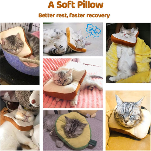 Amakunft Adjustable Cat Cone Collar, Soft Recovery Collar for Cat After Surgery, Elizabethan Collar