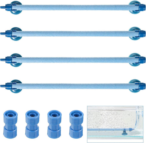 Honoson 4 Pieces Air Stone Bar, 10 Inch with Suction Cups, Aquarium Bubble Wall Tube for Hydroponics Pump
