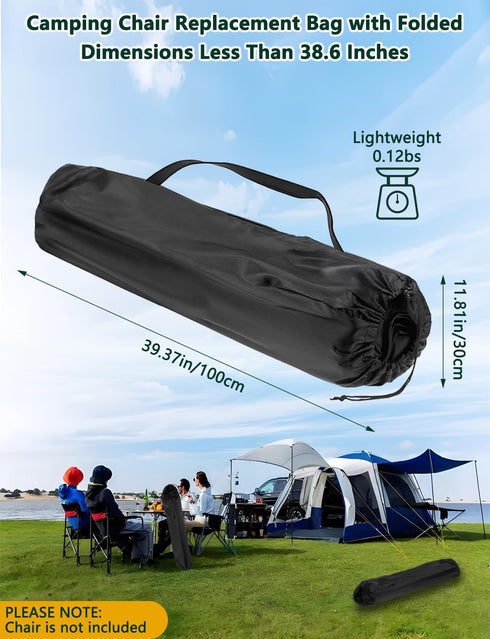 Generic Camping Folding Chair Replacement Carry Bag - Durable & Tear-Resistant Storage Cover Fits Coleman, Portable