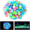 100 Pcs Colorful Glow in The Dark Pebbles for Fish Tank, Aquarium & Garden Walkway