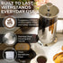34 oz 4-Level Cafe Du Chateau Stainless Steel French Press Coffee Maker - Easy to Use Insulated Coffee Press