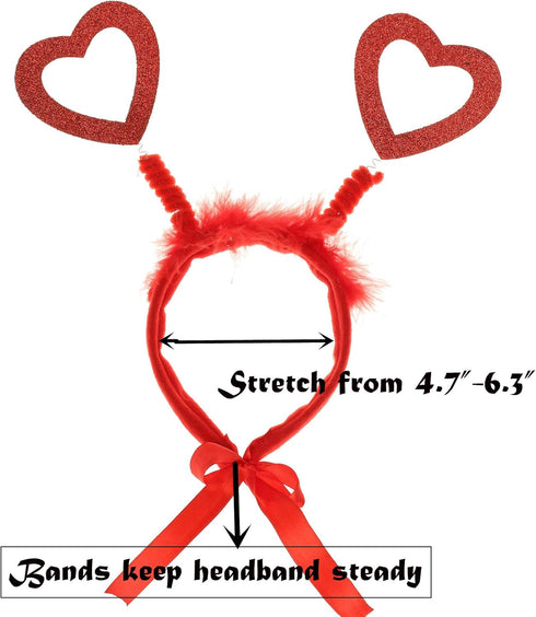 Valentines Day Dog Costume, Red Heart Headband and Buffalo Plaid Pet Bandana