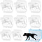 8 Pieces Wall Pee Pad Holder Clear Dog Potty Training Pad Holder