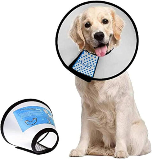 Supet Adjustable Dog Cone Collar for After Surgery, Comfortable Recovery Collar for Large Medium Small Dogs
