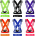 Macarrie 15 Pcs High Visible Reflective Running Vest - Adjustable Safety Vest for Night Running and Walking