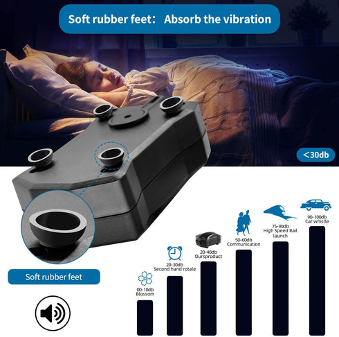 Aquarium Air Pump, Marpros 2 Outlet Adjustable Air Bubbler for Fish Tank, Super Quiet Oxygen Pump for 60 to 100 Gallon