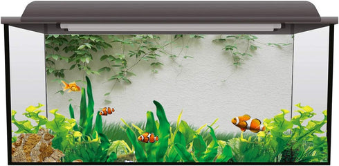 T&H XHome Aquarium Décor Backgrounds Spring Tree Branch Growing on a White Wall Pattern Fish Tank Background Aquarium Sticker Wallpaper Decoration Picture PVC Adhesive Poster 24.4" W x 16.4" H