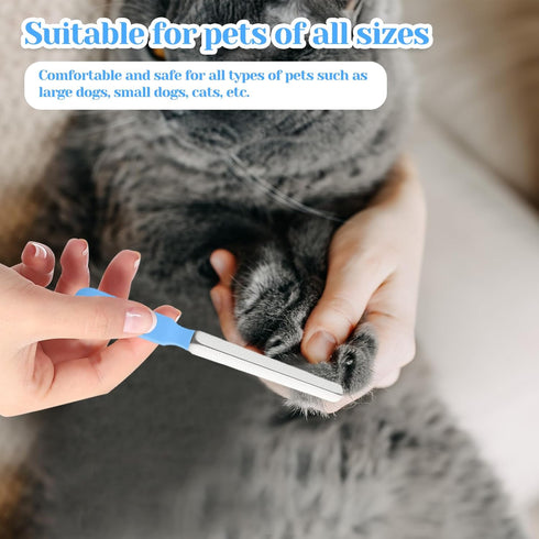 Qulkws Set, 3Pcs Burs5.5inch, Small Dog Nail File Professional Nail Grooming Tool, Metal Emery Boards, Pet Filer