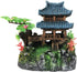 Aquarium Classical Resin Castle Decorations, Realistic Details Castle with Green Leaf for Fish Tank Accessories