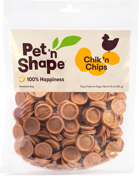 Pet 'n Shape Chik 'n Chips Jerky Dog Treats, 1 Pound