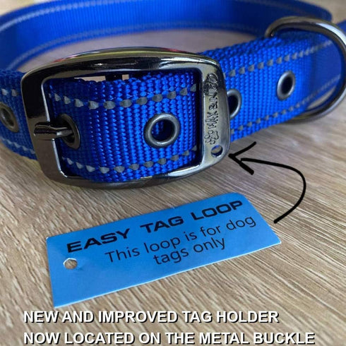 Max and Neo MAX Reflective Dog Collar with Metal Buckle - Medium, Pink - We Donate a Collar to Dog Rescue
