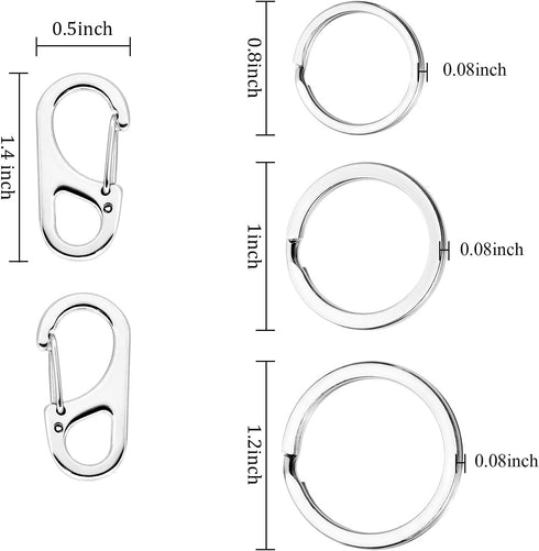 JOVITEC 3 Sets Dog Tag Clip ID Tag with Rings Holder for Dogs and Cats Collars