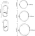 JOVITEC 3 Sets Dog Tag Clip ID Tag with Rings Holder for Dogs and Cats Collars