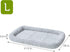 Friends Forever Bolster Dog Crate Mat 42 Inch, Washable Dog Crate Pad for Raised Dog Bed, Sherpa Fleece, Nova Grey