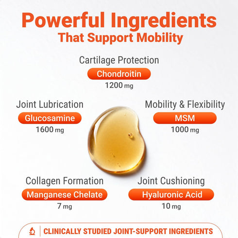 16oz WuffWell Liquid Glucosamine for Dogs Hip & Joint Support with Chondroitin, MSM & Hyaluronic Acid, Dog Joint