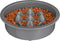 The Niner Slow Feed Bowl, Raised Peaks to Slow Down Eating, Fits Elevated Feeders, Holds up to 2 Cups, Gunmetal Grey