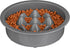 The Niner Slow Feed Bowl, Raised Peaks to Slow Down Eating, Fits Elevated Feeders, Holds up to 2 Cups, Gunmetal Grey