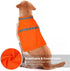Dog Jacket High Visibility Reflective Vest for Small Medium Large Dogs (Large, Orange)