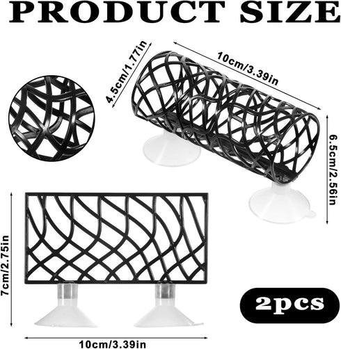 Fyntave Hammock, Hammock Swimming Betta Fish Tunnel Hollow Betta Fish Tunnel, Black Tunnels Hideout for Betta Tank