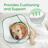 Sponge Dog Cone Collar, Dog Recovery Collar Alternative with Detachable High Clear Shield, Adjustable Soft Neck Cone