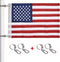 Universal Boat Flag Marine with 4 Boat Flag Pole Kits, USA Flag with 50 Embroidered Stars
