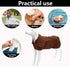 Geyecete Dog Drying Coat - Microfibre Fast Drying Super Absorbent Pet Bath Robe Towel, Luxuriously Soft - Khaki - S