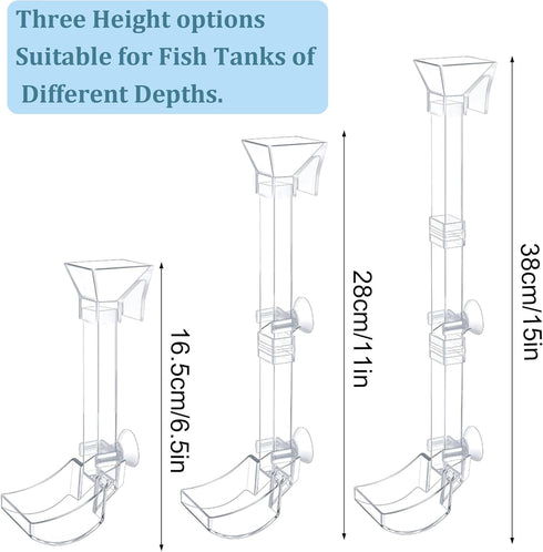 Aquarium Fish Shrimp Feeding Dish Set with Clear Feeder Tube, Cleaning Brush, and Measuring Spoon