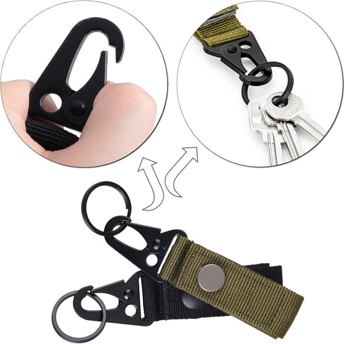 TRIWONDER Heavy Duty Enlarged Mouth Clips HK Hook Snap Hooks for Paracord Outdoors Bag Backpack