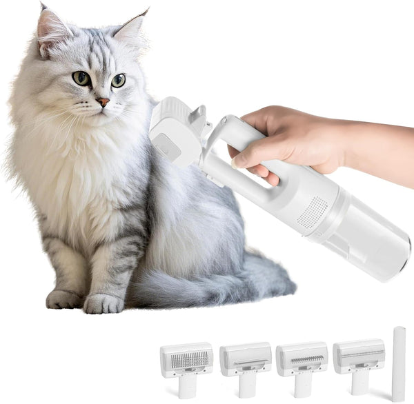 NOEMOCY Dog Vacuum for Shedding Grooming, Cordless Dog Grooming Kit with Strong Suction