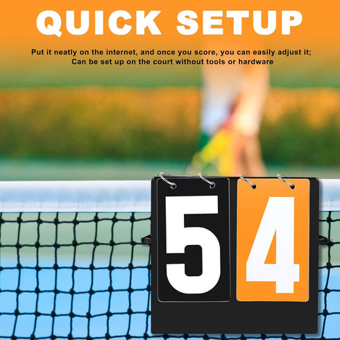 Hiboom Portable PVC Tennis Score Keeper, Magnetic 2 Digit Scoreboard Flipper for Daily Use