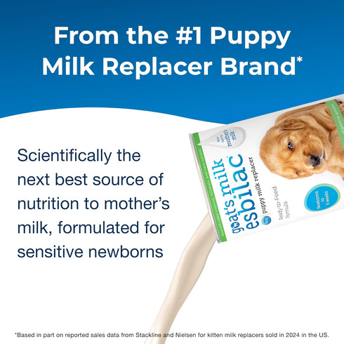 11 oz, Pack 4 Pet-Ag Goats Milk Esbilac Liquid - of - Ready-to-Feed Puppy Formula with Vitamins, Minerals, and Trace