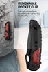 Pocket Knife - Tactical Spring Assisted Folding Knife, EDC Camping Gear for Men, Wood Handle, Sharp Blade - Father's