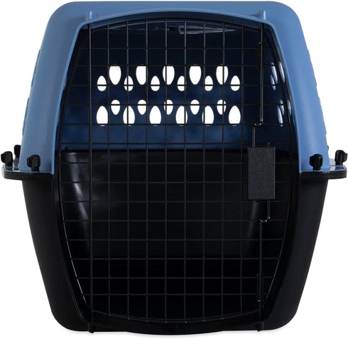 Petmate Pet Porter Fashion Dog Kennel, 26", Parisian Blue & Black, for Pets 20-25lbs, Made in USA