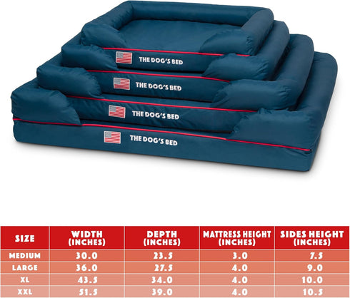 Replacement Outer Cover for The Dog's Bed, Orthopedic Memory Foam Dog Bed, Washable Oxford Fabric, Medium, Blue