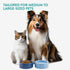 Navaris Dog Food and Water Bowl Set - 16 cm Ceramic Bowls for Medium and Large Dogs, 700 ml Feeding Dish
