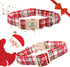 Lionheart Glory Christmas Plaid Dog Collar, Adjustable Soft Pet Gift, Red for Small Medium Large Dogs