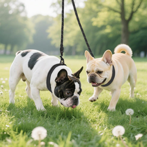 Taglory Double Dog Leash – Reflective Rope, No Tangle, Double Leash for Two Dogs, Puppy Small Medium Breeds, Black