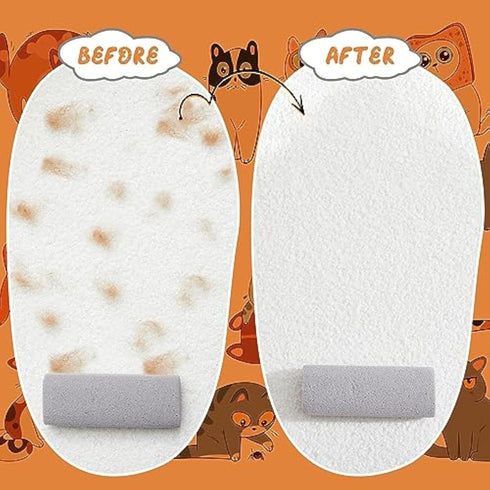 Abbylike 6 Pcs Pet Hair Remover, Gray Pumice Stone Tool for Dog Hair, Cat Fur Removal from Bedding, Couch