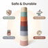Fancypost 8 Pcs Stacking Cups for Rabbits, Bunny Nesting Toys for Small Animals - Multi-Color Plastic Cups for Hamsters