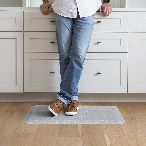 GelPro Designer Anti-Fatigue Comfort Floor Mat, 20 x 32, Puppy Play Grey